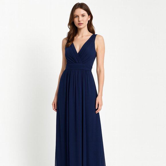 ModCloth | Navy Sleeveless V-Neck Maxi Dress - Picture 1 of 5